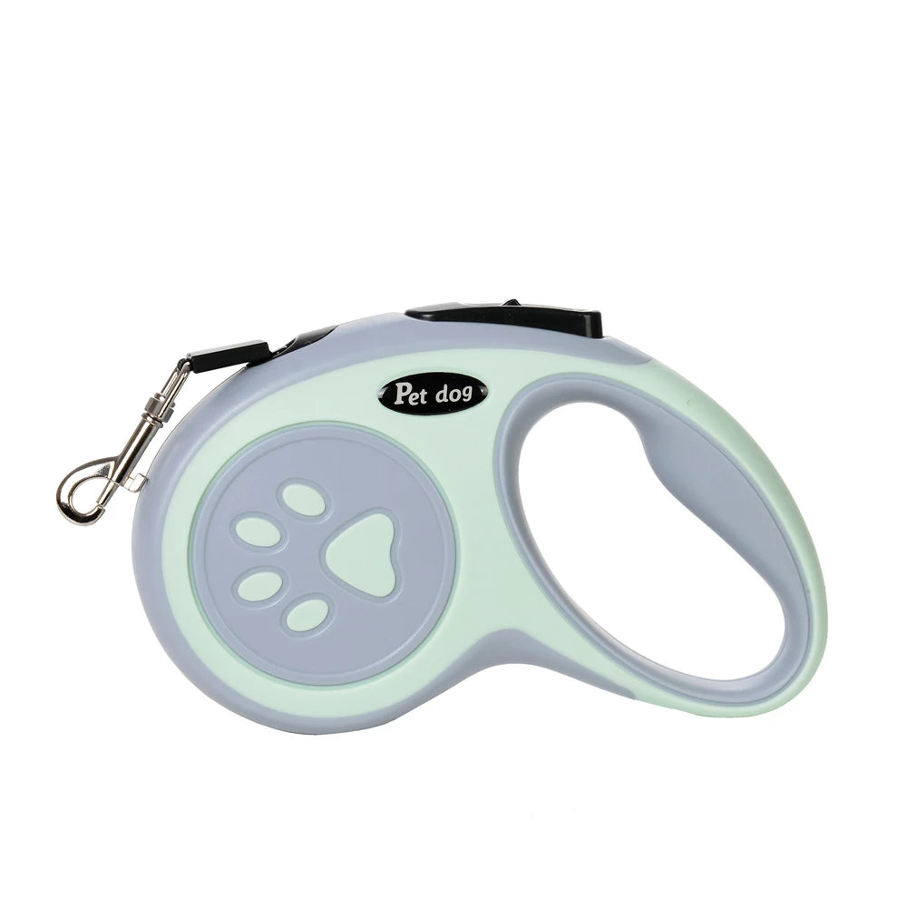 Petspuff Paw Print Retractable Dog Lead – 3m / 5m Extending Lead | Small & Medium Dogs