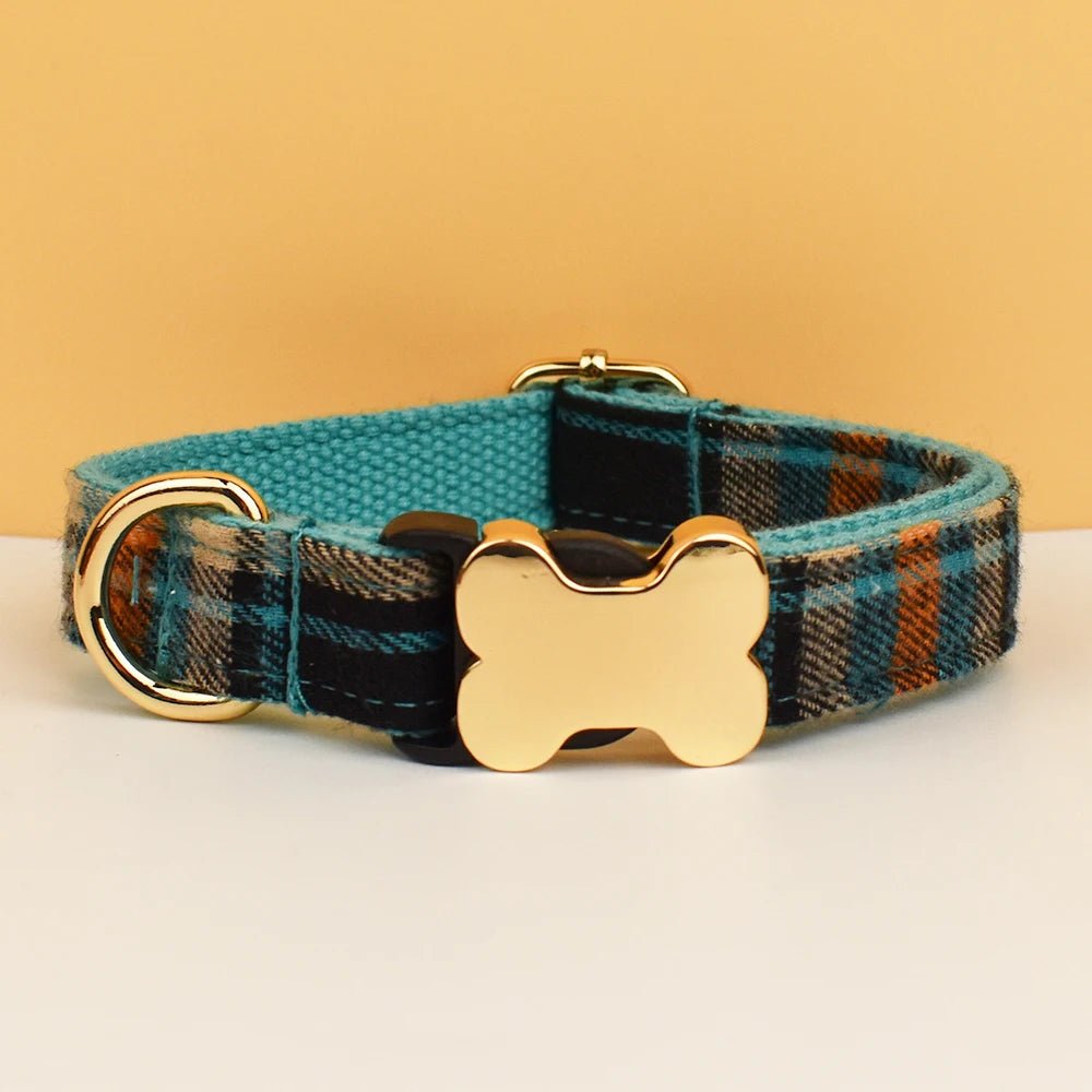 Petspuff Personalised Dog Collar with Engraved Bone Nameplate – Anti-Lost ID Collar | 14 Designs - Petspuff