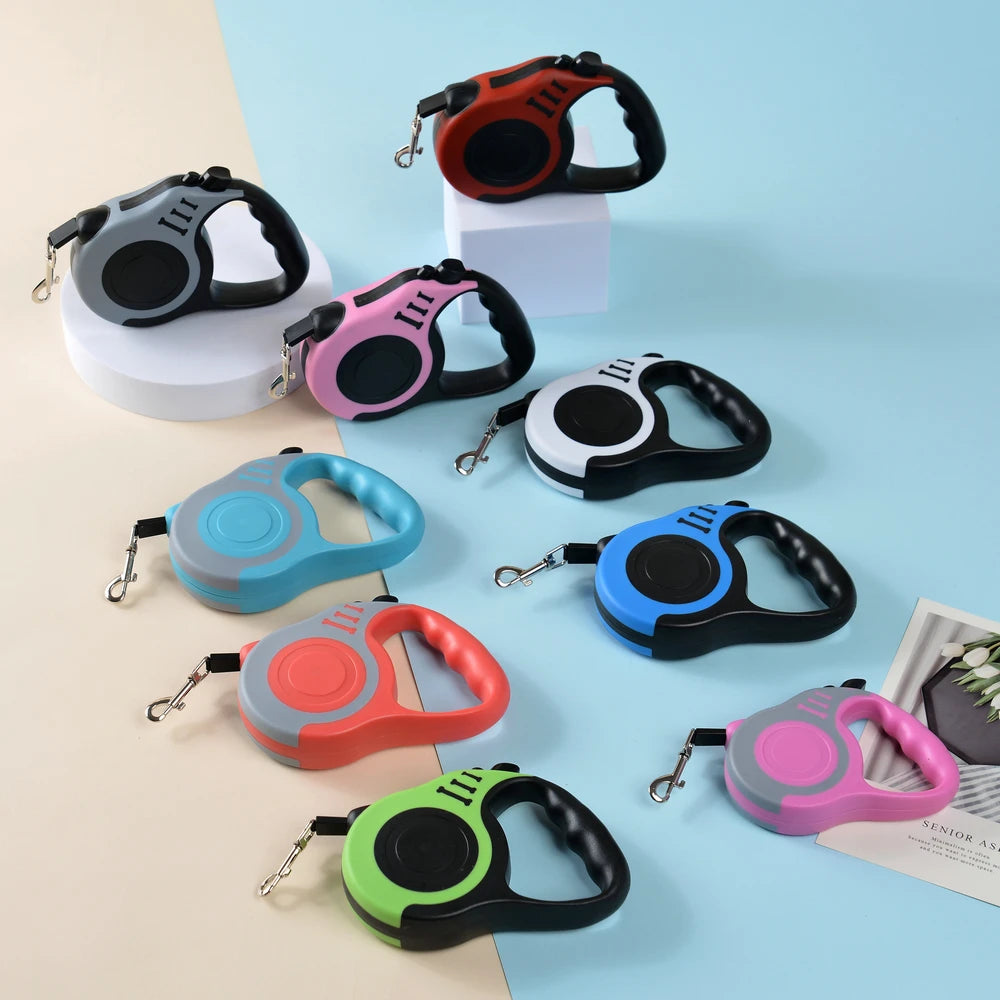 Petspuff Retractable Dog Lead 3m / 5m – One-Button Lock Extending Lead | Small & Medium Dogs