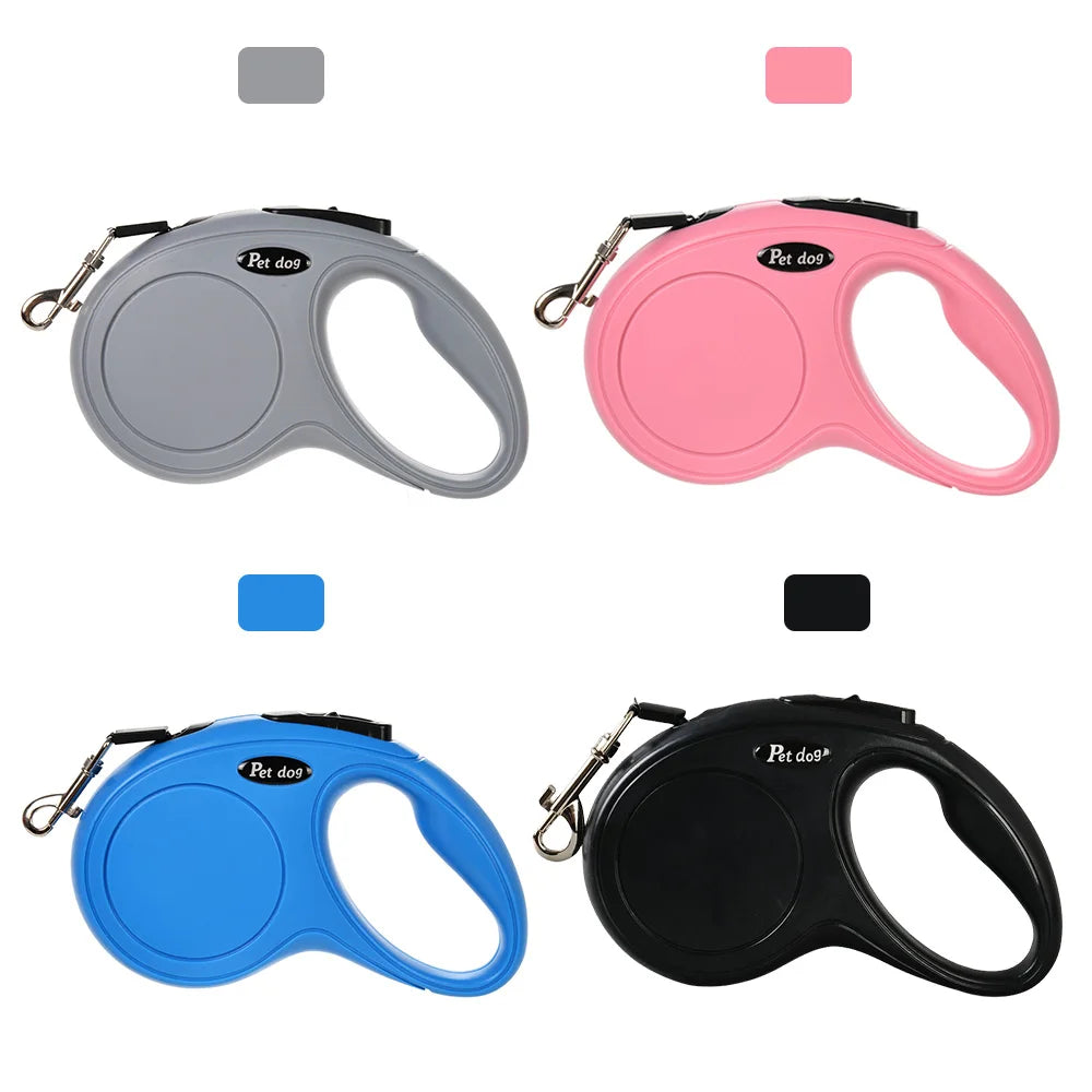 Petspuff Compact Retractable Dog Lead – 3m / 5m Strong Nylon Tape | Small & Medium Dogs