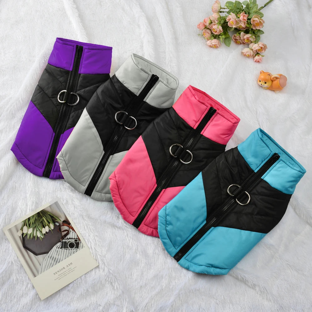 Petspuff Waterproof Dog Coat with D-Ring – Fleece-Lined Winter Jacket | Small & Medium Dogs