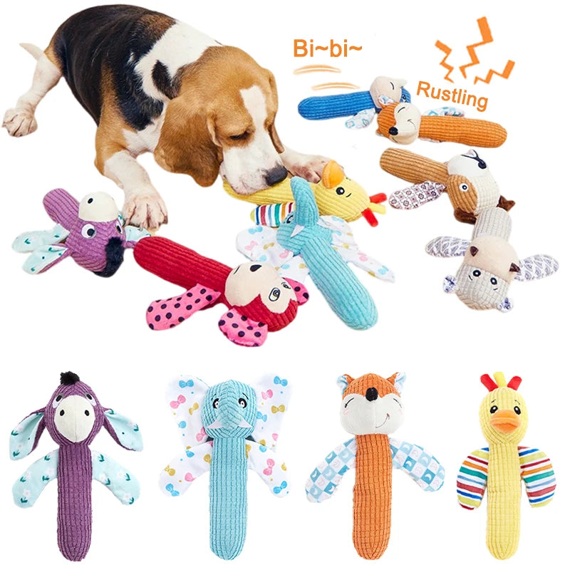 Petspuff Crinkle Squeaky Plush Dog Toy – Interactive Chew Toy | Dogs, Puppies & Cats