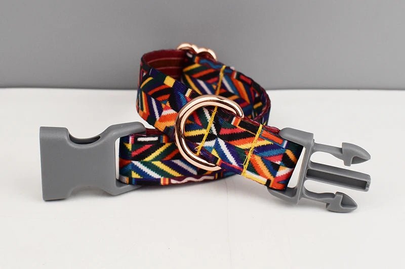Petspuff Safety Buckle Webbing Dog Collar & Lead Set – 5 Colours for Small to Large Dogs