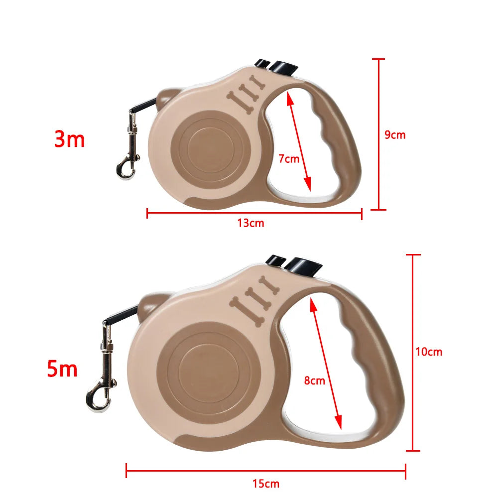 Petspuff Retractable Dog Lead 3m / 5m – One-Button Lock Extending Lead | Small & Medium Dogs