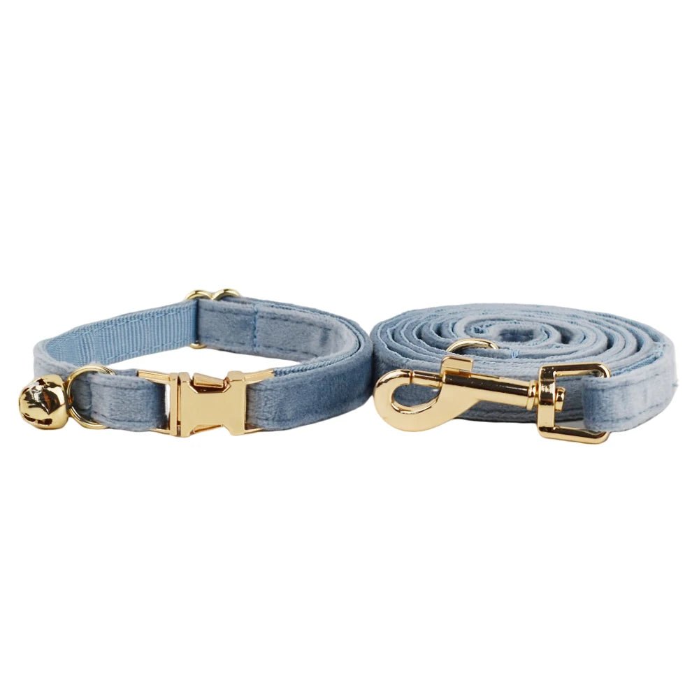 Petspuff Personalised Bow Cat Collar & Lead with Bell – Engraved ID Tag | 7 Colours