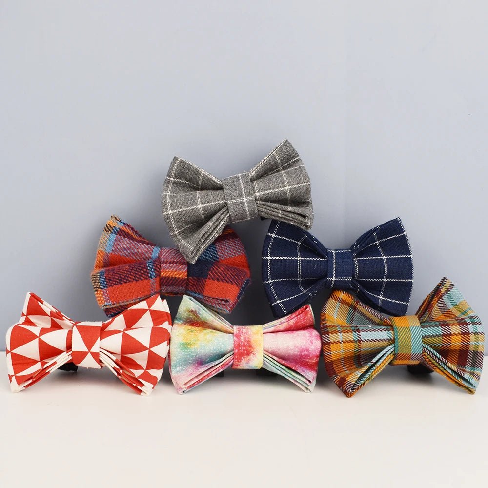 Petspuff Personalised Cat Collar with Bow Tie – Safety Buckle & Engraved Name Tag | 7 Designs - Petspuff