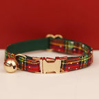 Petspuff Christmas Cat Collar with Bell & Bow – Festive Braided Kitten Collar | 2 Sizes