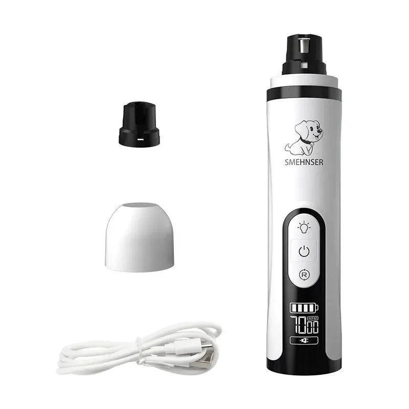 Petspuff Electric Pet Nail Grinder with LED Light – USB Rechargeable Trimmer | Dogs & Cats