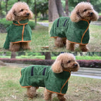 Petspuff Dog Drying Coat – Super Absorbent Microfibre Bathrobe | XS to XL Dogs