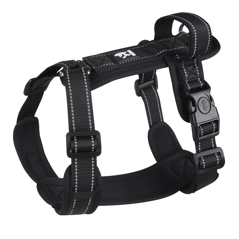 Petspuff Neoprene Padded Dog Harness with Handle – Reflective Vest | Small to Large Dogs