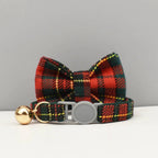 Petspuff Personalised Cat Collar with Bow & Safety Buckle – Engraved Name Tag | Soft Kitten Collar