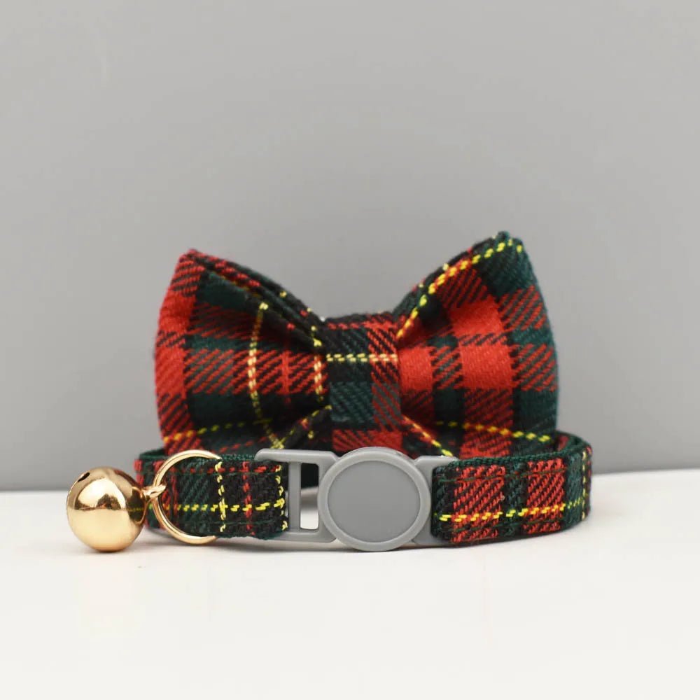Petspuff Personalised Cat Collar with Bow & Safety Buckle – Engraved Name Tag | Soft Kitten Collar