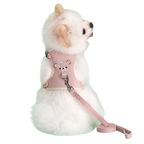Petspuff Linen Vest Harness & Lead Set – Soft Breathable Harness | Small Dogs, Puppies & Cats