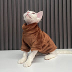 Petspuff Turtleneck Plush Cat Jumper – Warm Sweater for Hairless Cats & Small Dogs