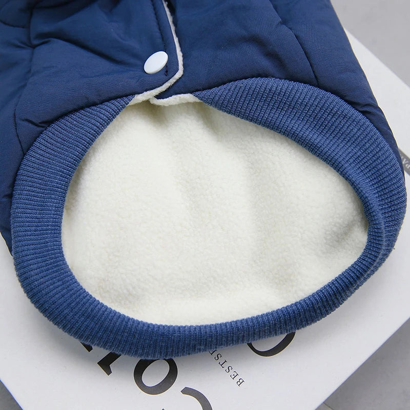 Petspuff Thick Padded Fleece Dog Jacket with Lead Ring – Winter Coat | Small & Medium Dogs