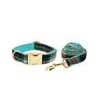 Petspuff Plaid Dog Collar, Harness & Lead Set with Bow – 4-Piece Walking Set | XS–XL
