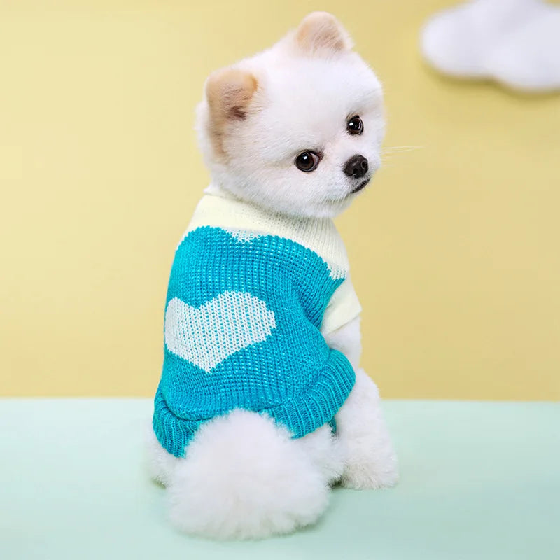 Petspuff Turtleneck Knitted Dog Jumper – Soft Warm Sweater | Small & Medium Dogs and Cats