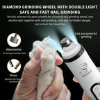 Petspuff Electric Pet Nail Grinder with LED Light – USB Rechargeable Trimmer | Dogs & Cats