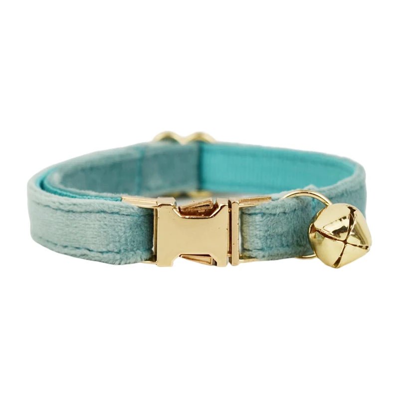 Petspuff Personalised Bow Cat Collar & Lead with Bell – Engraved ID Tag | 7 Colours