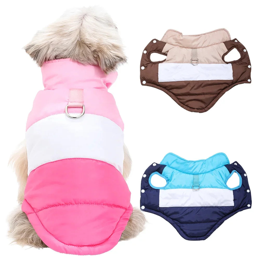 Petspuff Fleece Hiking Dog Jacket – Windproof Outdoor Coat with Lead Ring | Small Dogs