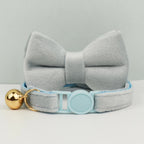 Petspuff Velvet Cat Collar with Bow Tie & Breakaway Safety Buckle – 14 Colours - Petspuff