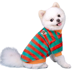 Petspuff Rainbow Stripe Flannel Dog Hoodie – Soft Warm Jumper | Small Dogs, Puppies & Cats