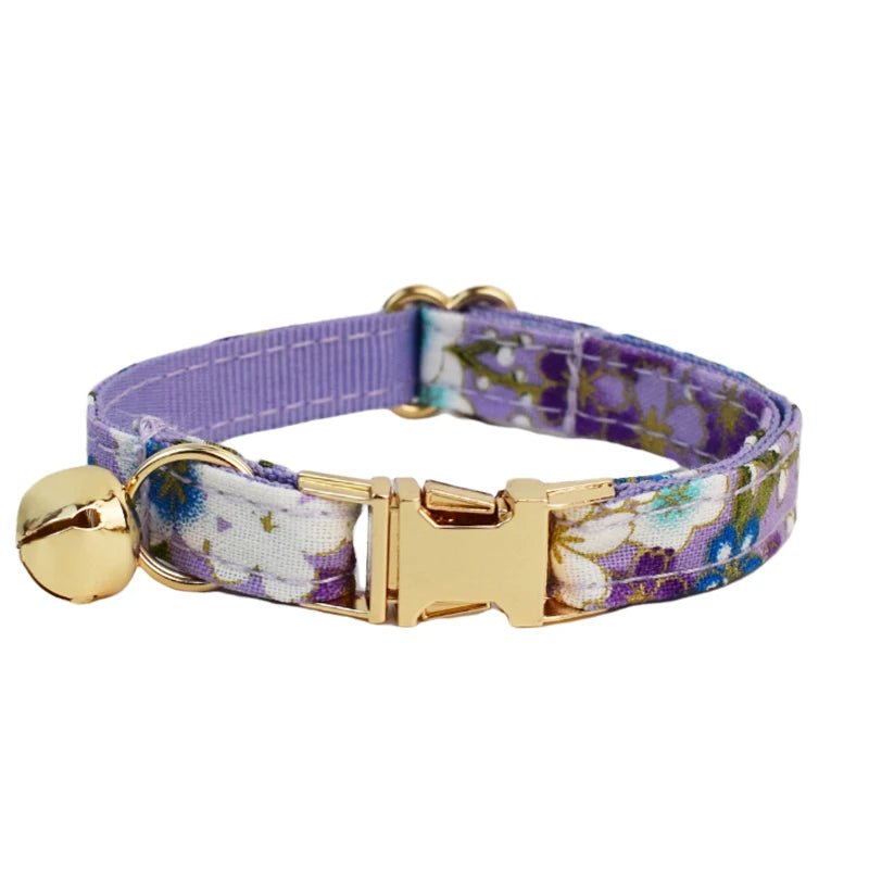 Petspuff Personalised Soft Cat Collar with Bow Tie – Safety Buckle & Engraved Name Tag | 8 Designs