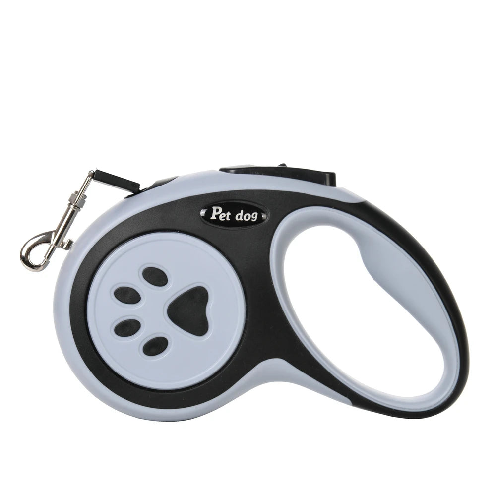 Petspuff Paw Print Extending Dog Lead – 3m / 5m Quick-Lock Lead | Small Dogs & Cats