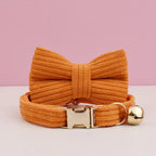 Petspuff Personalised Cat Collar with Bell & Bow – Engraved ID Tag | Adjustable, 5 Colours