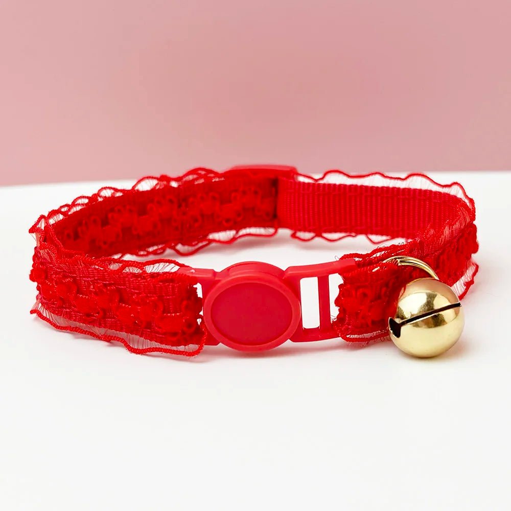 Petspuff Lace Cat Collar with Breakaway Safety Buckle – Anti-Choke | 5 Colours