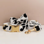 Petspuff Personalised Fruit & Animal Print Bow Tie Dog Collar & Lead – Engraved Name Tag | 8 Designs - Petspuff