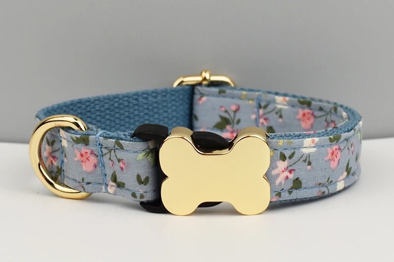 Petspuff Personalised Dog Collar with Engraved Bone Nameplate – Anti-Lost ID Collar | 14 Designs - Petspuff