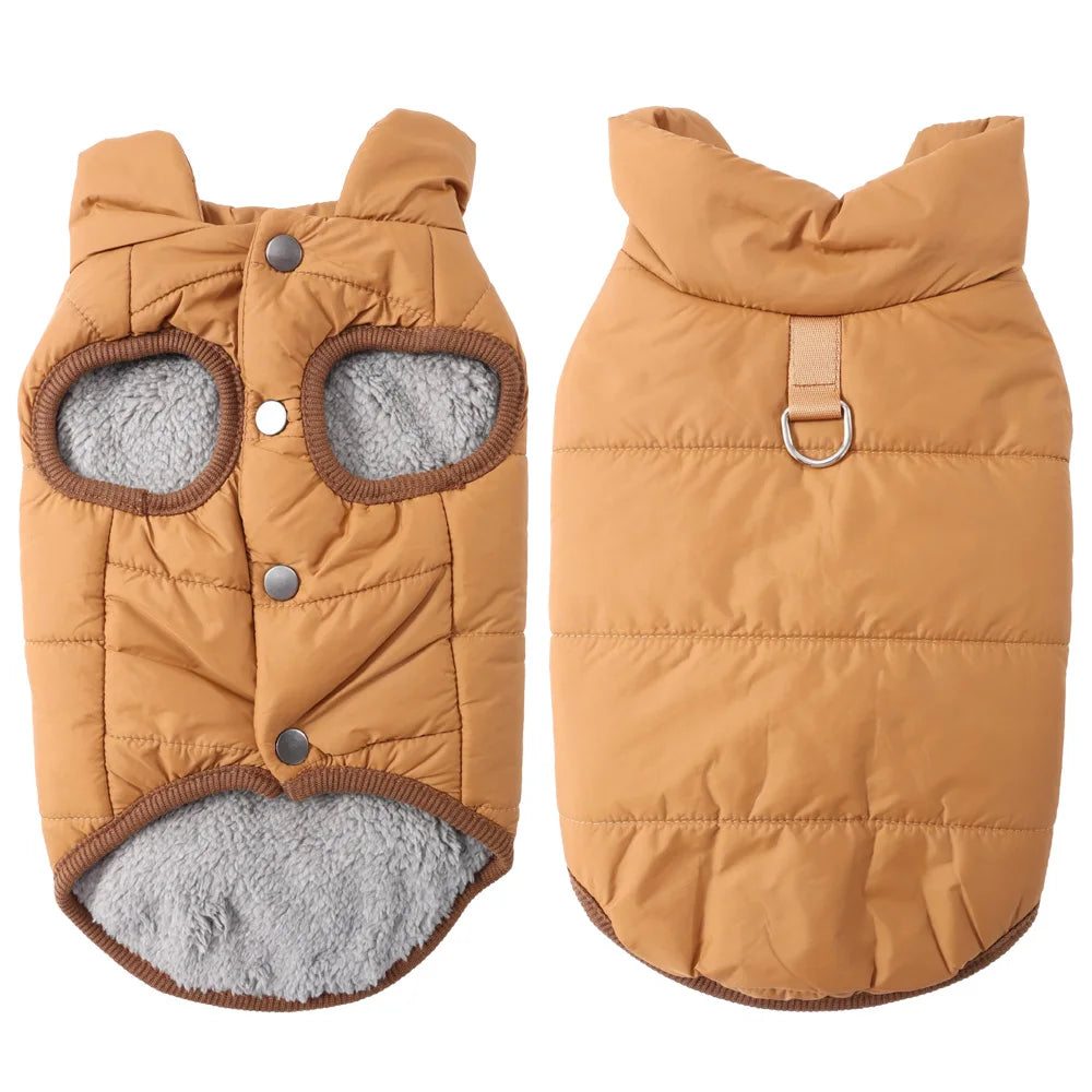 Petspuff Windproof Fleece Dog Vest – Warm Winter Jacket with D-Ring | Small & Medium Dogs