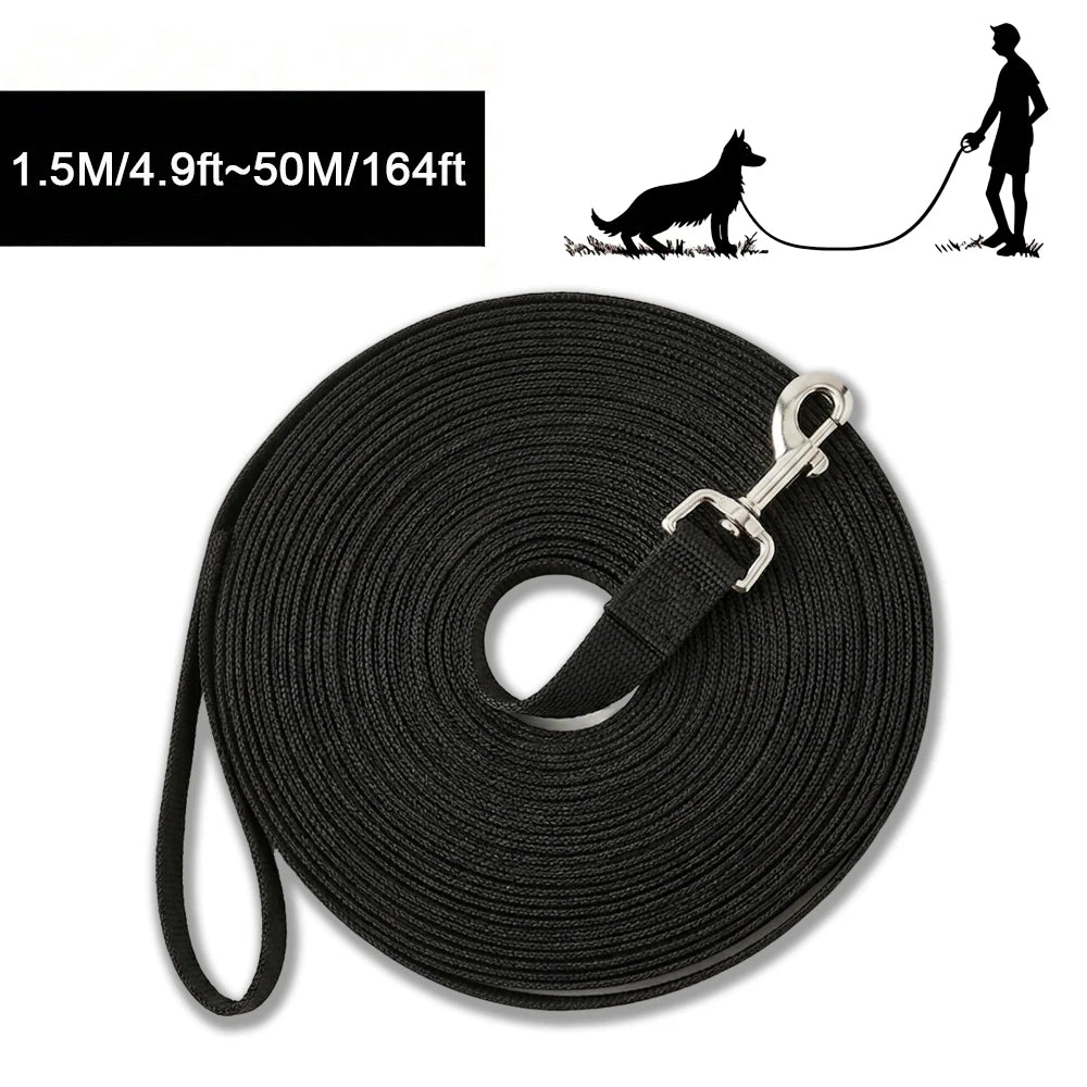 Petspuff Long Dog Training Lead – Strong Nylon Recall Line 1.5m to 50m | All Dogs