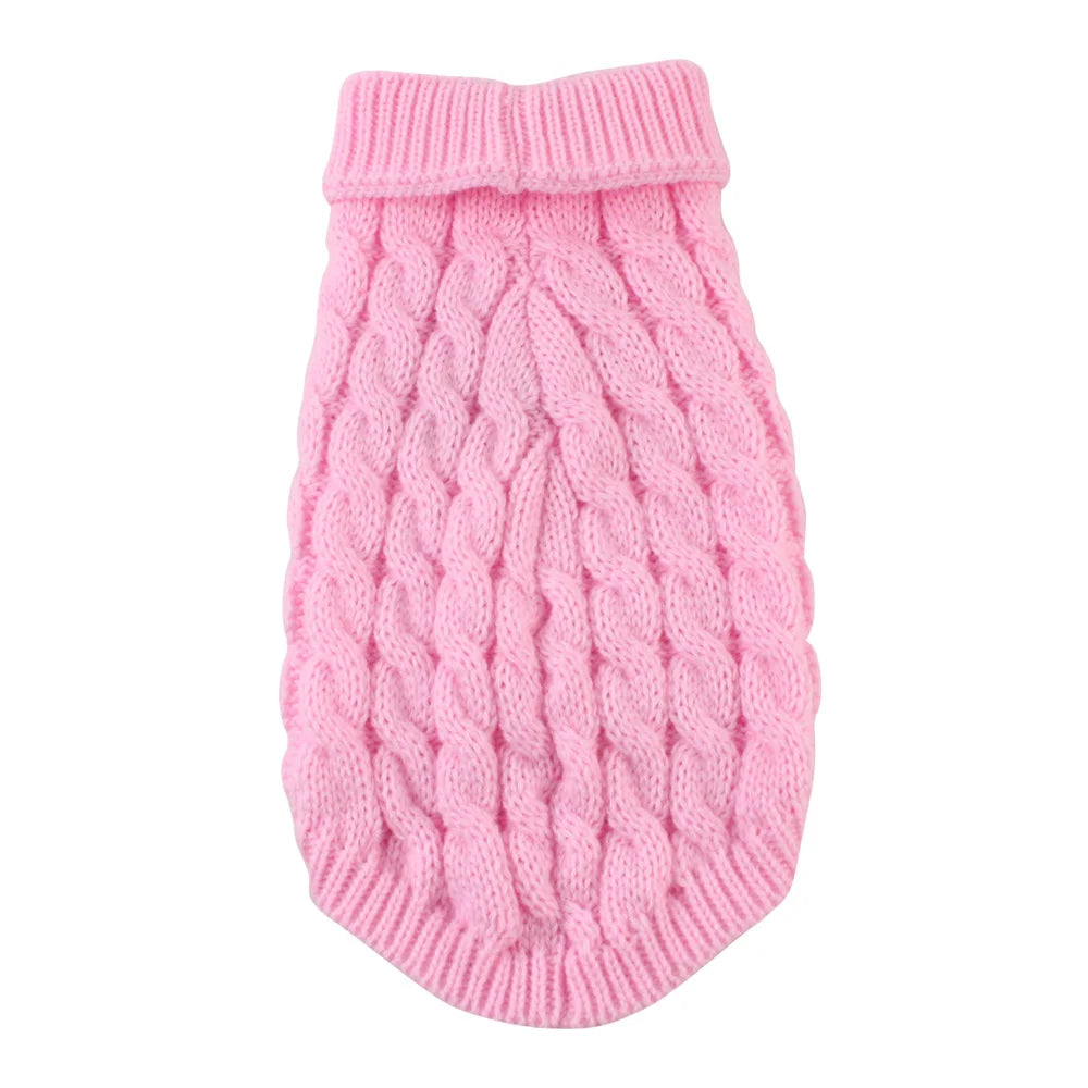 Petspuff Cable Knit Dog Jumper – Warm Winter Sweater | Small Dogs & Puppies