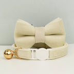 Petspuff Velvet Cat Collar with Bow Tie & Breakaway Safety Buckle – 14 Colours - Petspuff