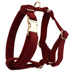Petspuff Personalised Wine Red Corduroy Dog Collar & Lead Set – Engraved Name Tag, Bow & Harness
