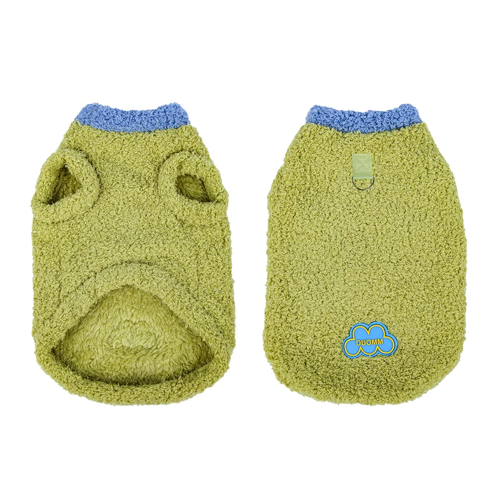 Petspuff Plush Cat & Dog Vest with D-Ring – Warm Winter Jumper | Cats, Kittens & Small Dogs