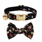 Petspuff Personalised Soft Cat Collar with Bow & Safety Buckle – Engraved Name | 7 Colours