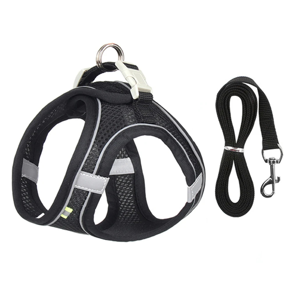 Petspuff Breathable Mesh Harness & Lead Set – Soft Vest Harness | Small Dogs, Puppies & Cats