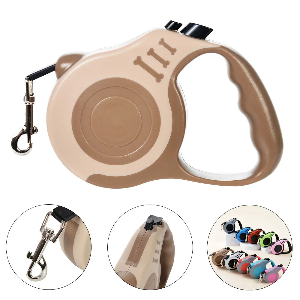 Petspuff Retractable Dog Lead 3m / 5m – One-Button Lock Extending Lead | Small & Medium Dogs