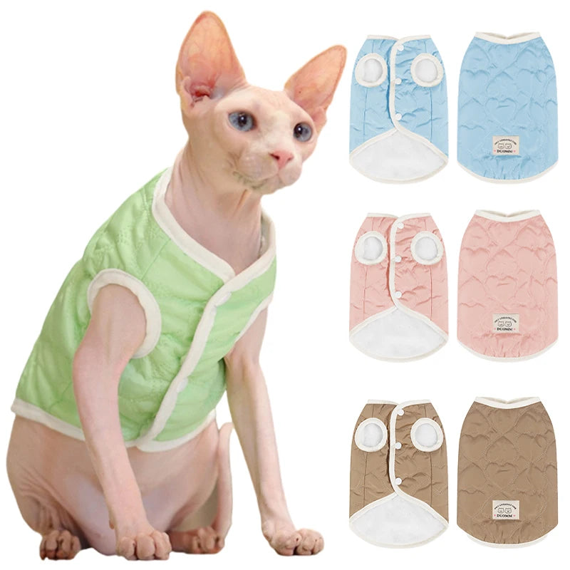 Petspuff Fleece-Lined Cat & Puppy Jacket – Warm Winter Vest | Cats, Kittens & Small Dogs