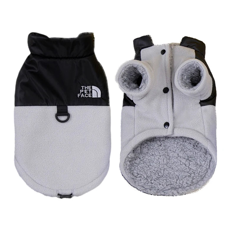 Petspuff Fleece-Lined Dog Jacket with Lead Ring – Winter Coat | Small Dogs & Cats