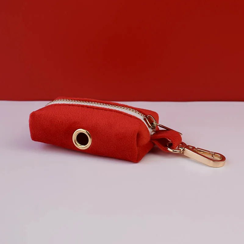Petspuff Personalised Red Velvet Dog Collar & Lead Set – Engraved Name Tag, Bow & Harness - Petspuff