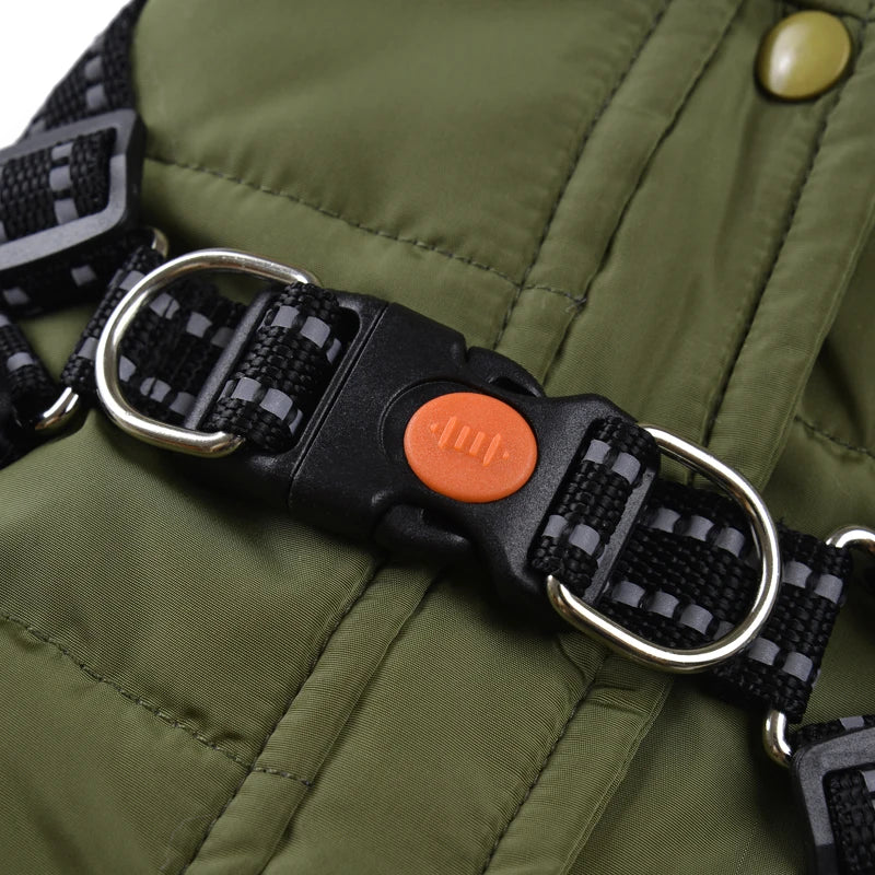 Petspuff Dog Jacket with Built-In Harness – Windproof Fleece Coat | Small Dogs & Cats