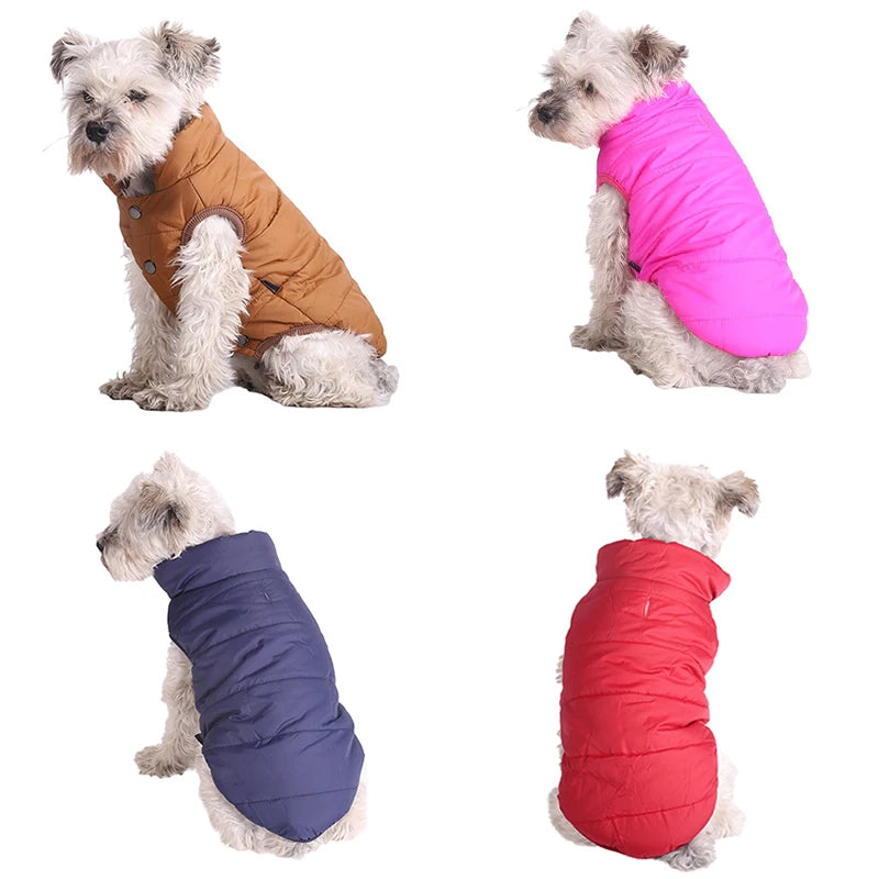 Petspuff Windproof Plaid Fleece Dog Coat – Warm Winter Jacket | Small, Medium & Large Dogs