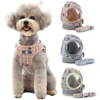 Petspuff Check Mesh Harness & Lead Set – Reflective Breathable Vest | Small Dogs, Puppies & Cats