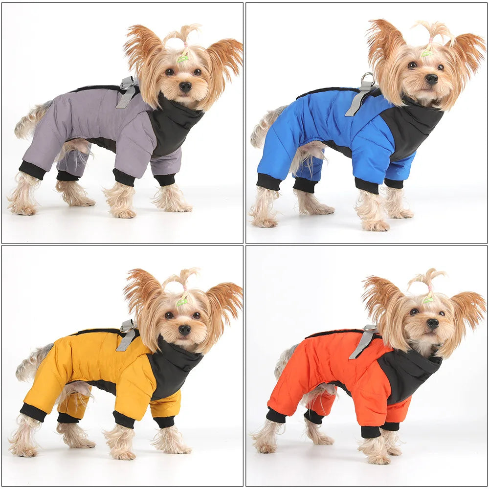 Petspuff Waterproof Padded Dog Jumpsuit – Warm Winter Coat with High Collar | Small & Medium Dogs