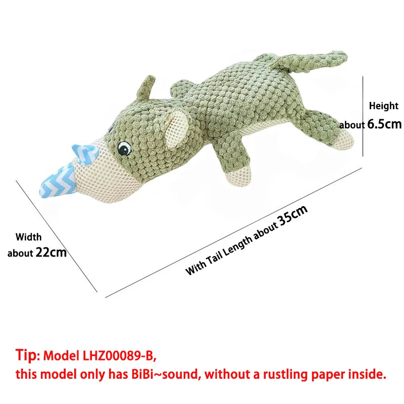 Petspuff Animal Squeaky Plush Dog Toy – Interactive Chew Toy | Dogs, Puppies & Cats