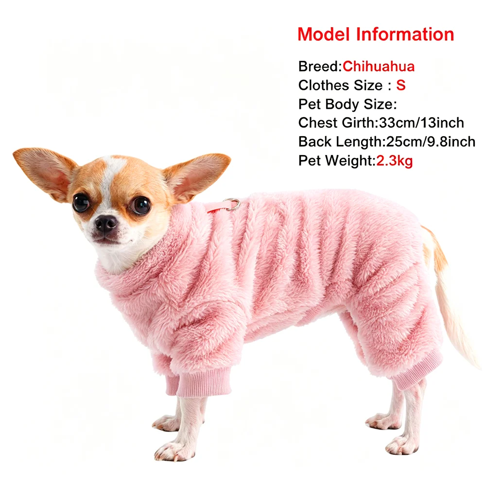 Petspuff Soft Fleece Dog Pyjamas – Warm Jumpsuit Overalls | Small Dogs & Cats